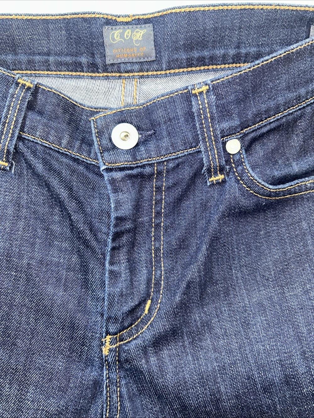 Citizens of Humanity Mid-rise Elson Jeans Denim straight leg dark indigo Sz 28
